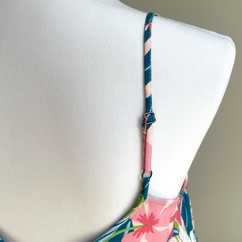 Women’s Pink Tropical Print Swim Cover-Up Dress - Picture 9 of 13